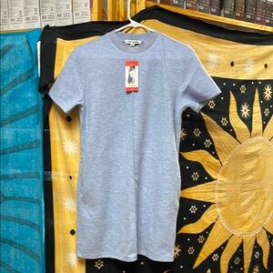 Steve Madden sweater dress XS light blue with pockets!